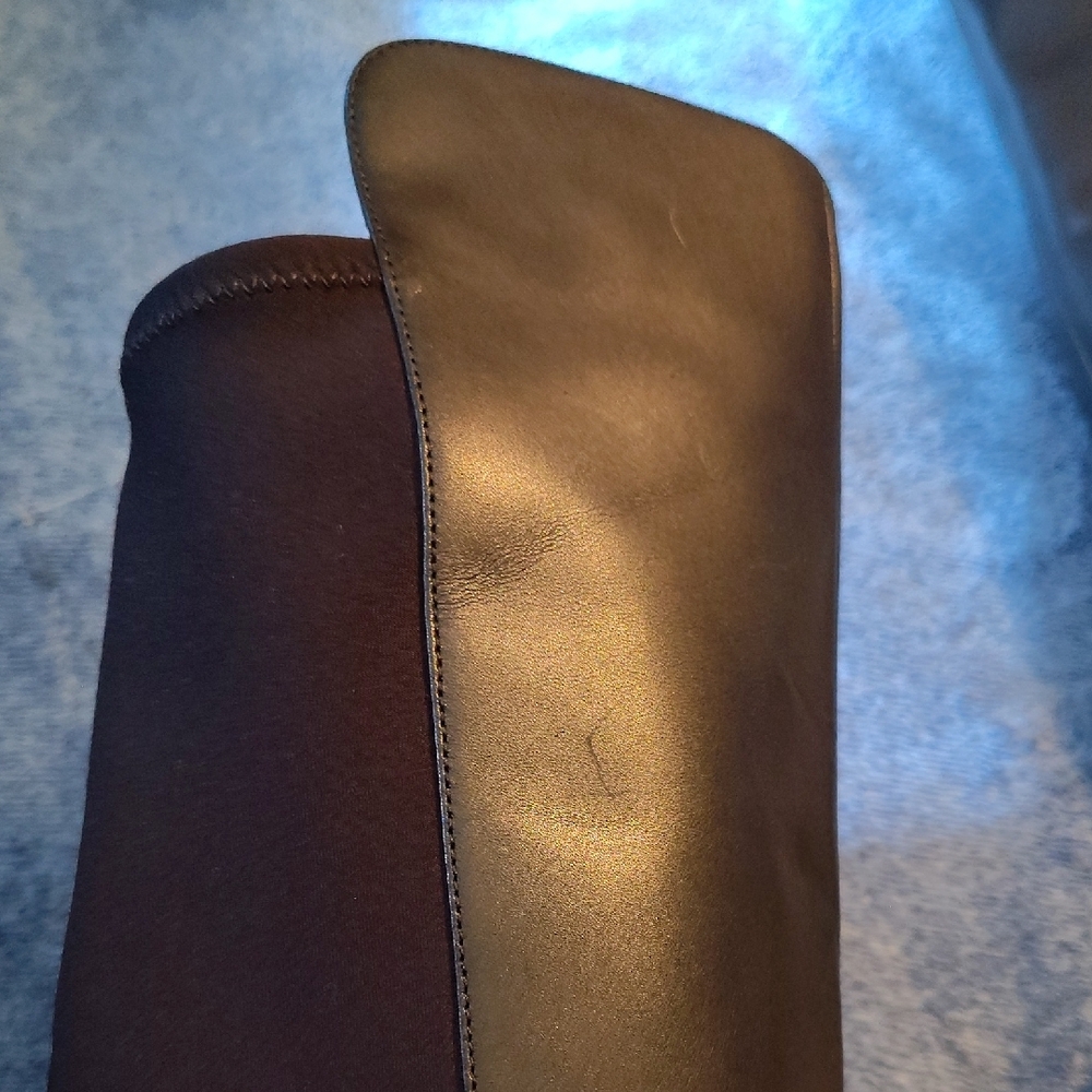 Michael Kors Black Over the Knee Boots with Silver Accents - Picture 4 of 6